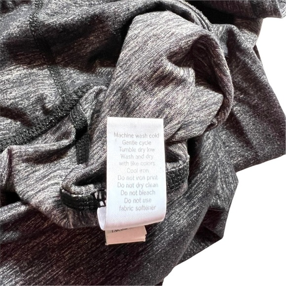 Athleta Black Marled Athletic Cropped Capri Pull On Legging Tights Size Small - Picture 8 of 17